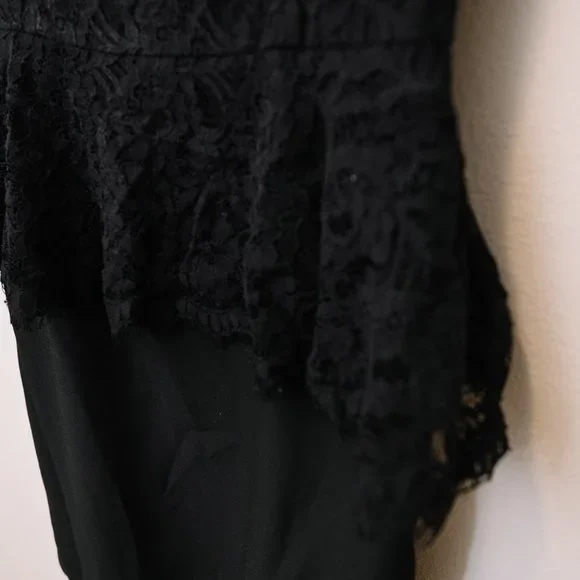 Elegant Maeve Black Peplum Lace Dress from Anthropologie - Caldora - Picture 5 of 6